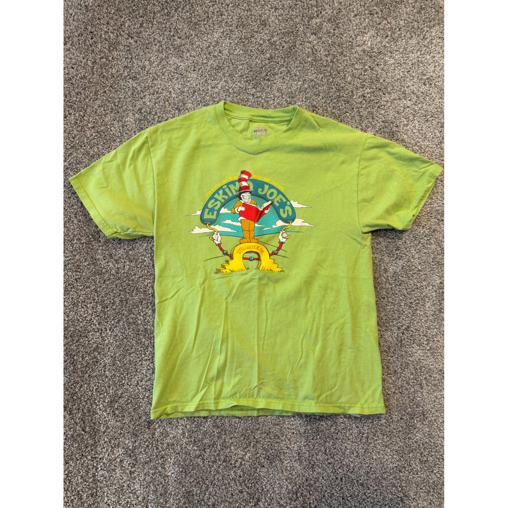 Eskimo Joe's T-Shirt Mens Medium Green Stillwater OK Dr Seuss Graphic